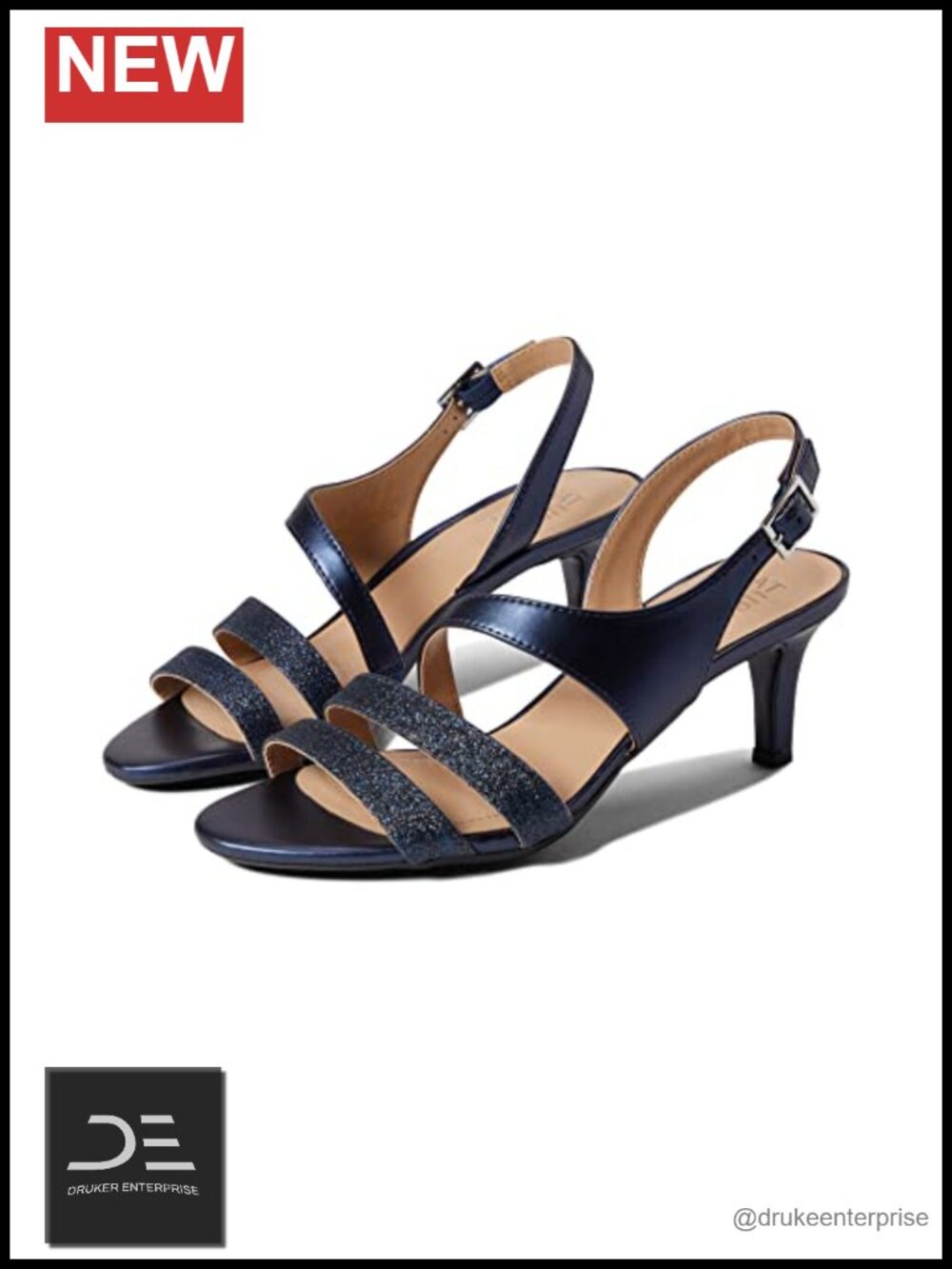 Naturalizer Taimi Slingback Kitten Heel Sandals Women's Dress Shoes Faux Leather